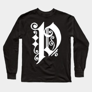 Silver Letter P Long Sleeve T-Shirt